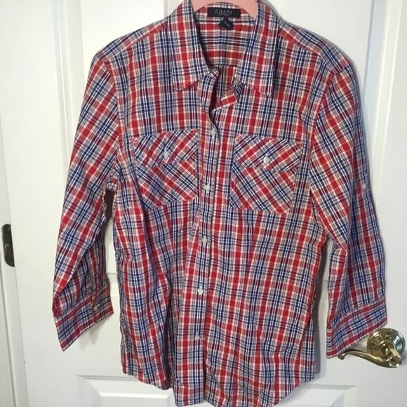 SALE.Buy 2/$30. NWOT. Chaps Brand Women’s Cotton Blouse Size M - Picture 2 of 8